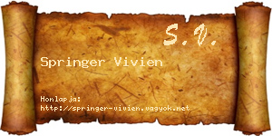 Springer Vivien névjegykártya